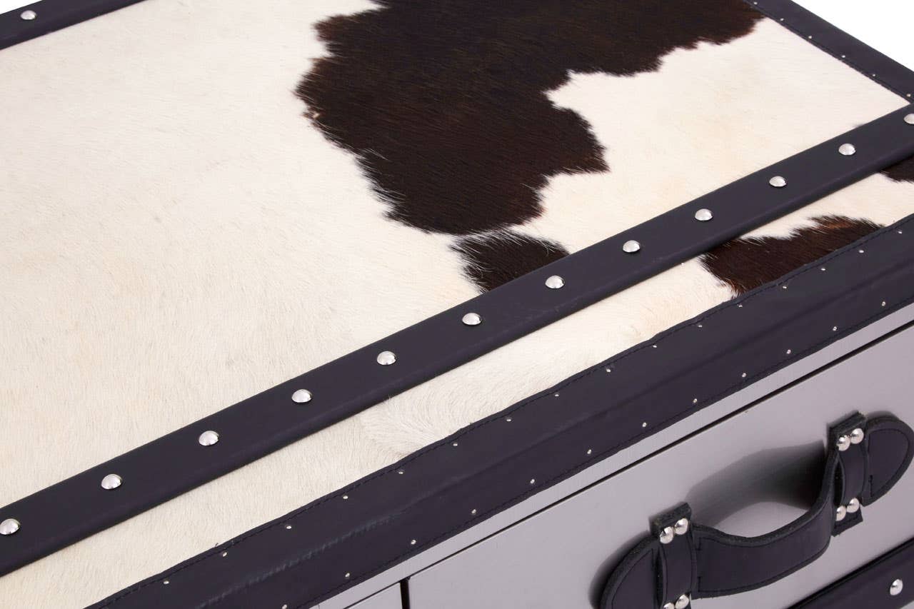 Black/white Genuine Cowhide Coffee Table