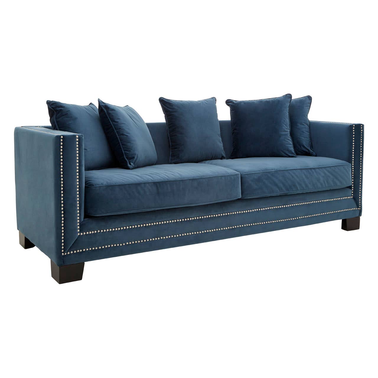 Sofia 3 Seater Midnight Velvet Sofa