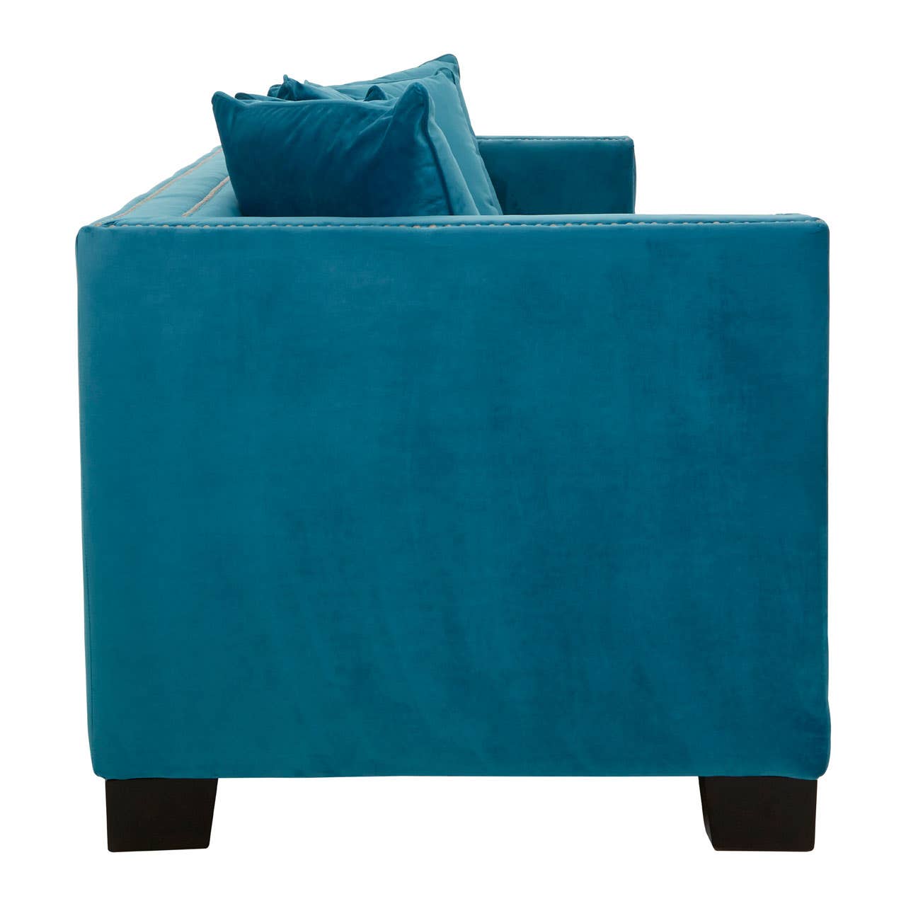 Sofia 3 Seater Cyan Blue Velvet Sofa