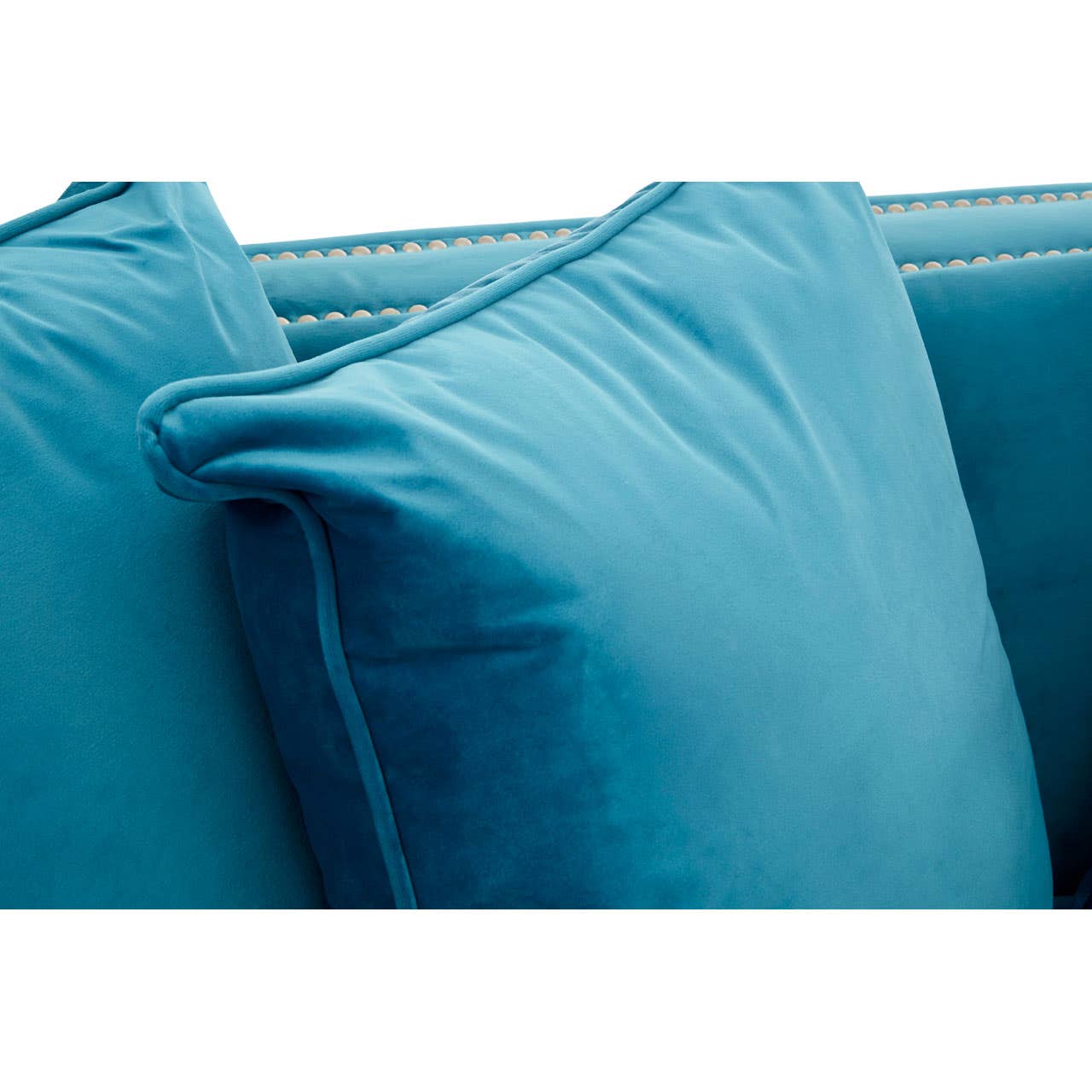 Sofia 2 Seater Cyan Blue Velvet Sofa