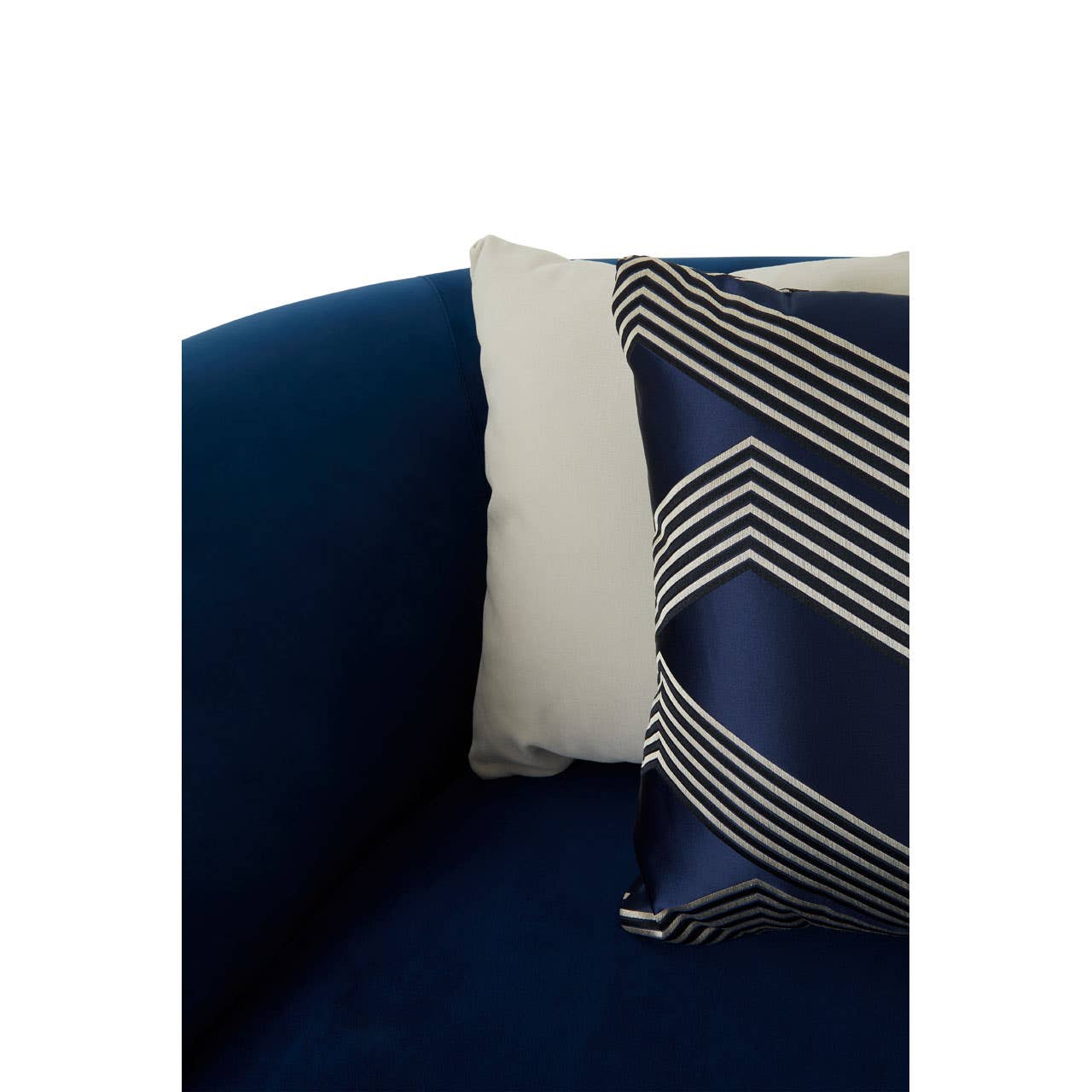 Renee Dark Blue Velvet 5 Seat Corner Sofa