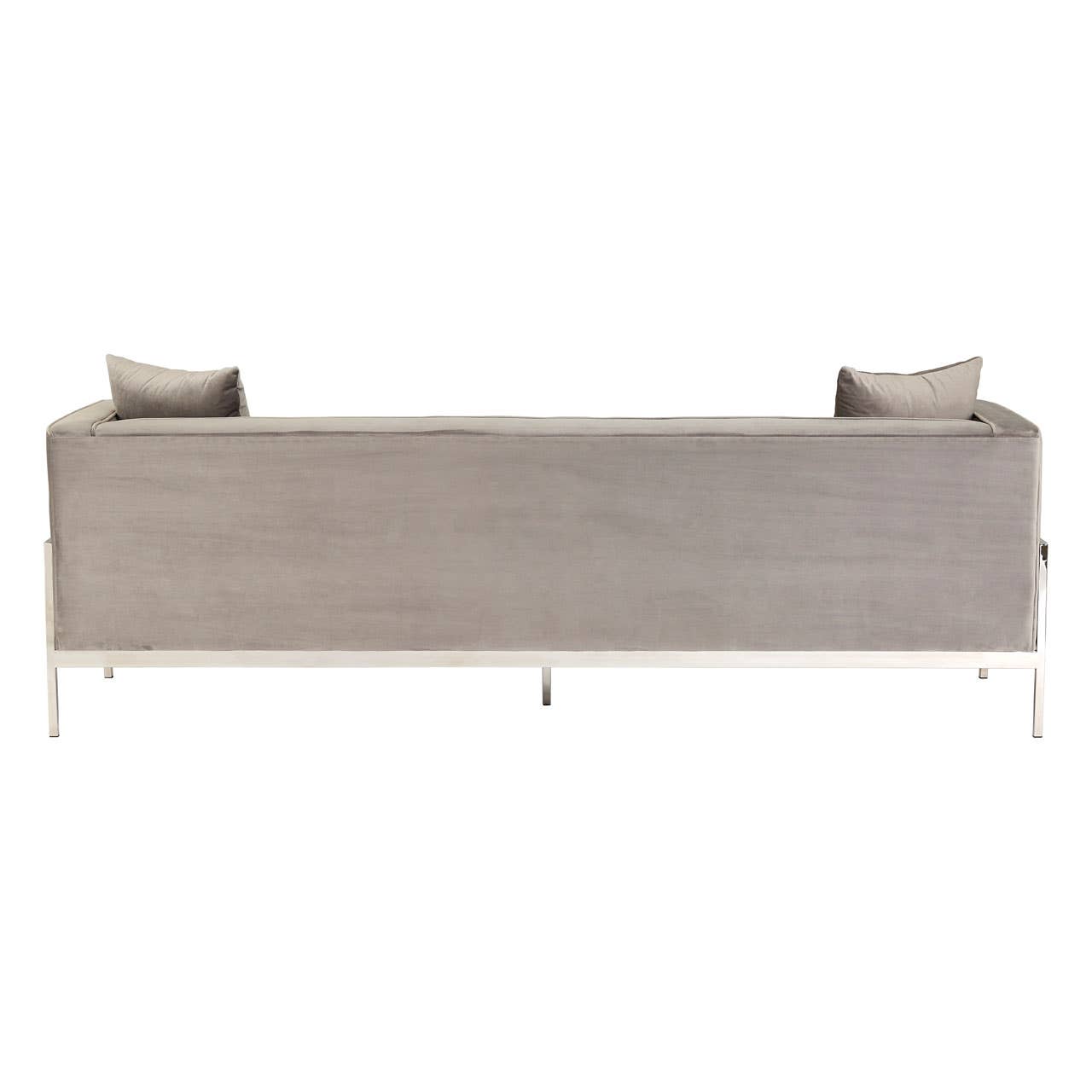 Rena Grey Velvet 3 Seat Sofa