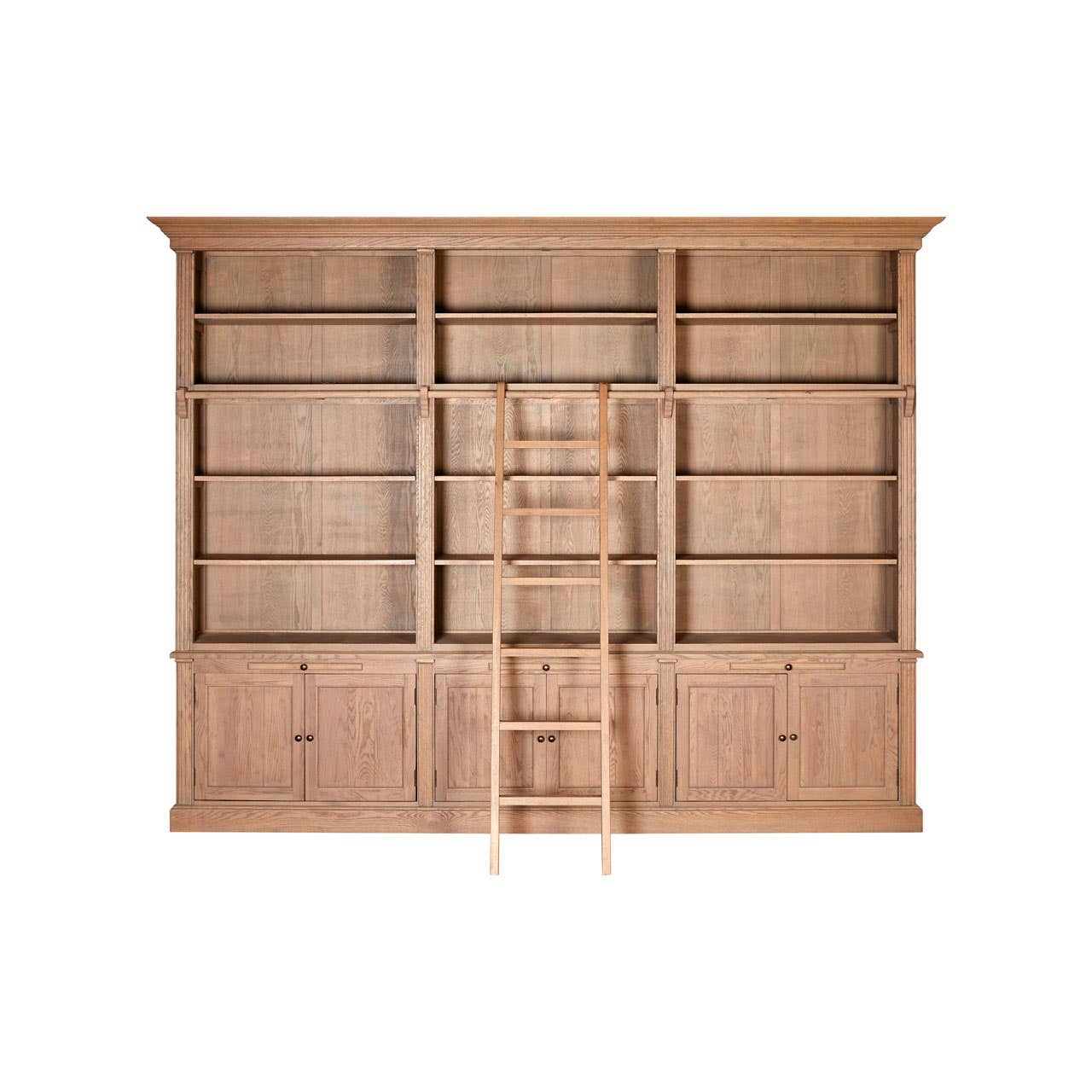 Lyon 3 Section Bookcase With Ladder