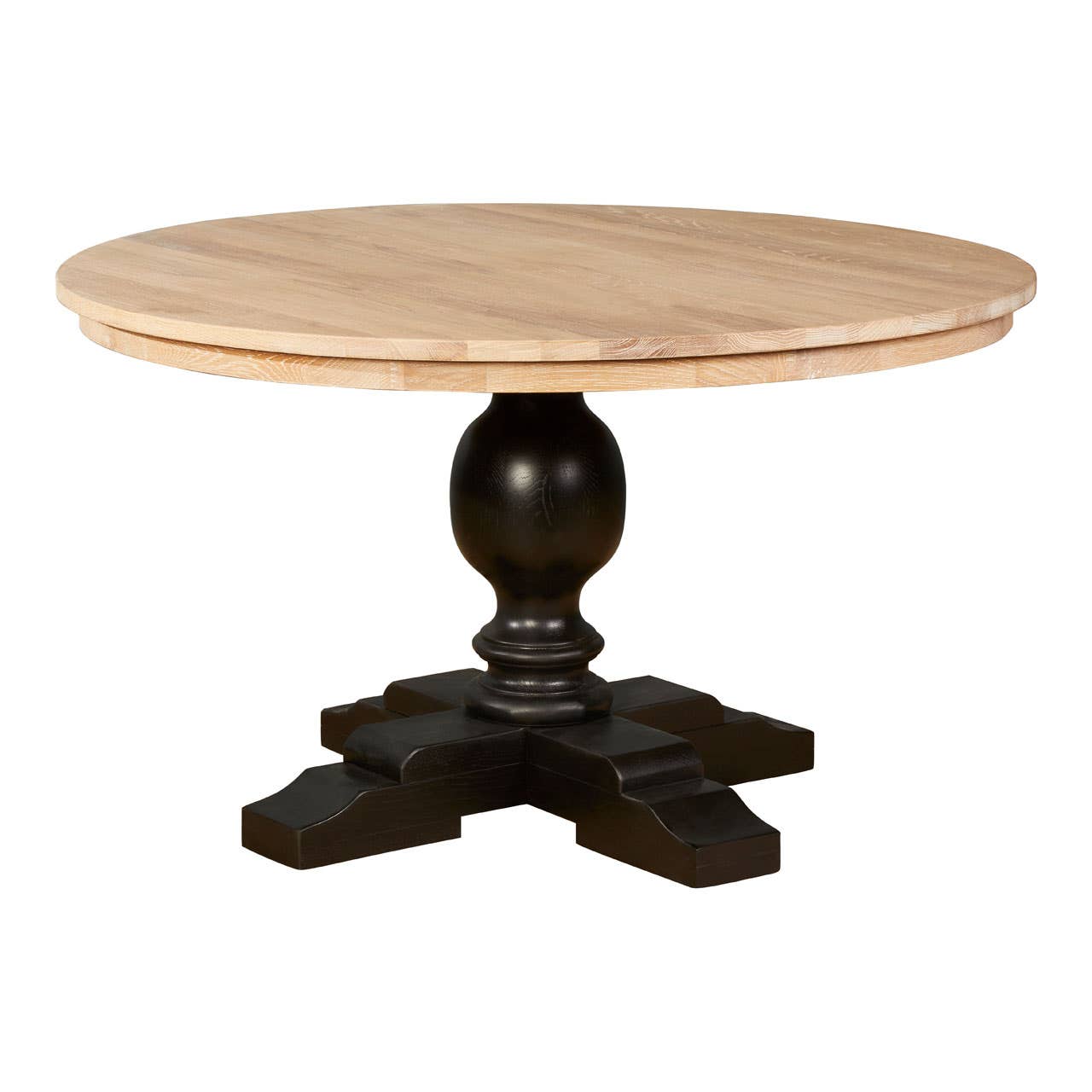 Lyon Whitewash Top / Black Dining Table