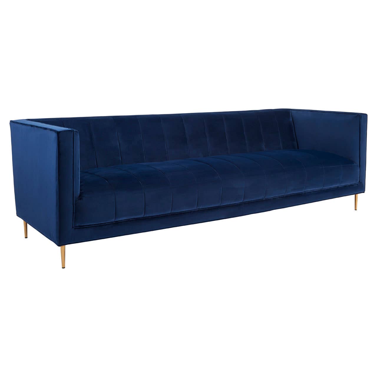 Otylia Deep Blue Velvet 3 Seat Sofa