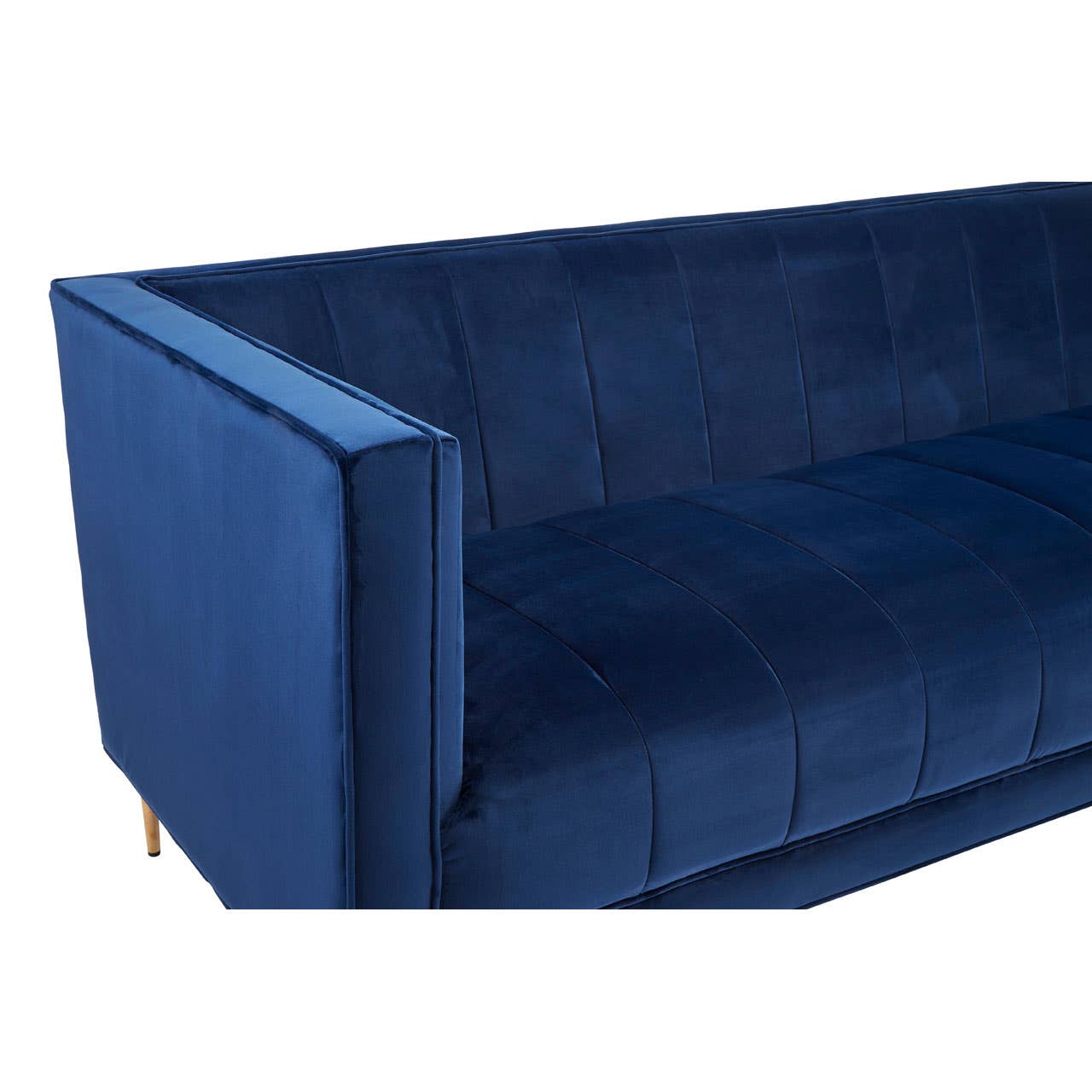 Otylia Deep Blue Velvet 3 Seat Sofa