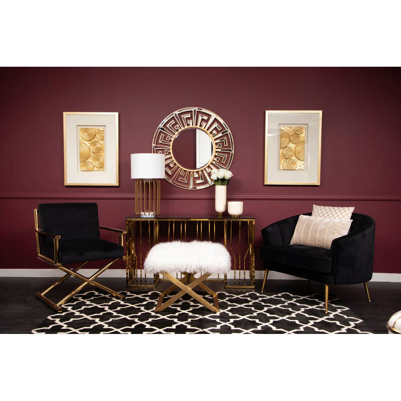 Alvaro Hexagonal Console Table