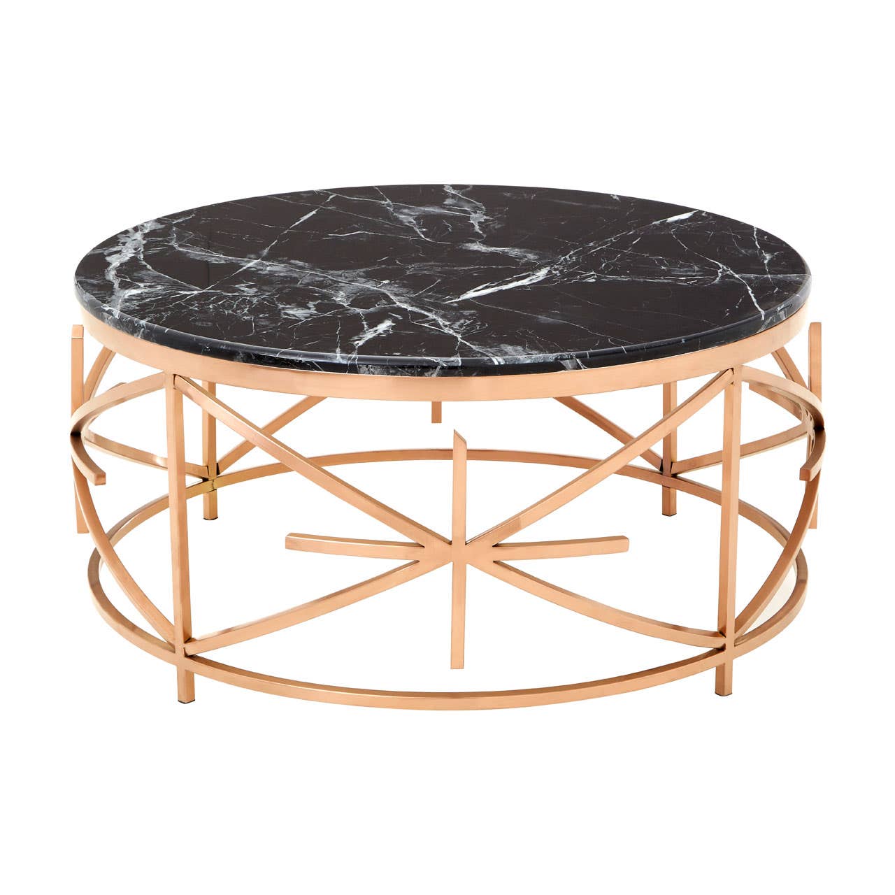 Alvaro Black Marble Coffee Table