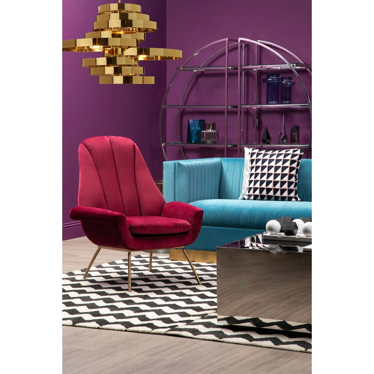 VOGUE 4 TIER RIGHT SIDE SHELF UNIT