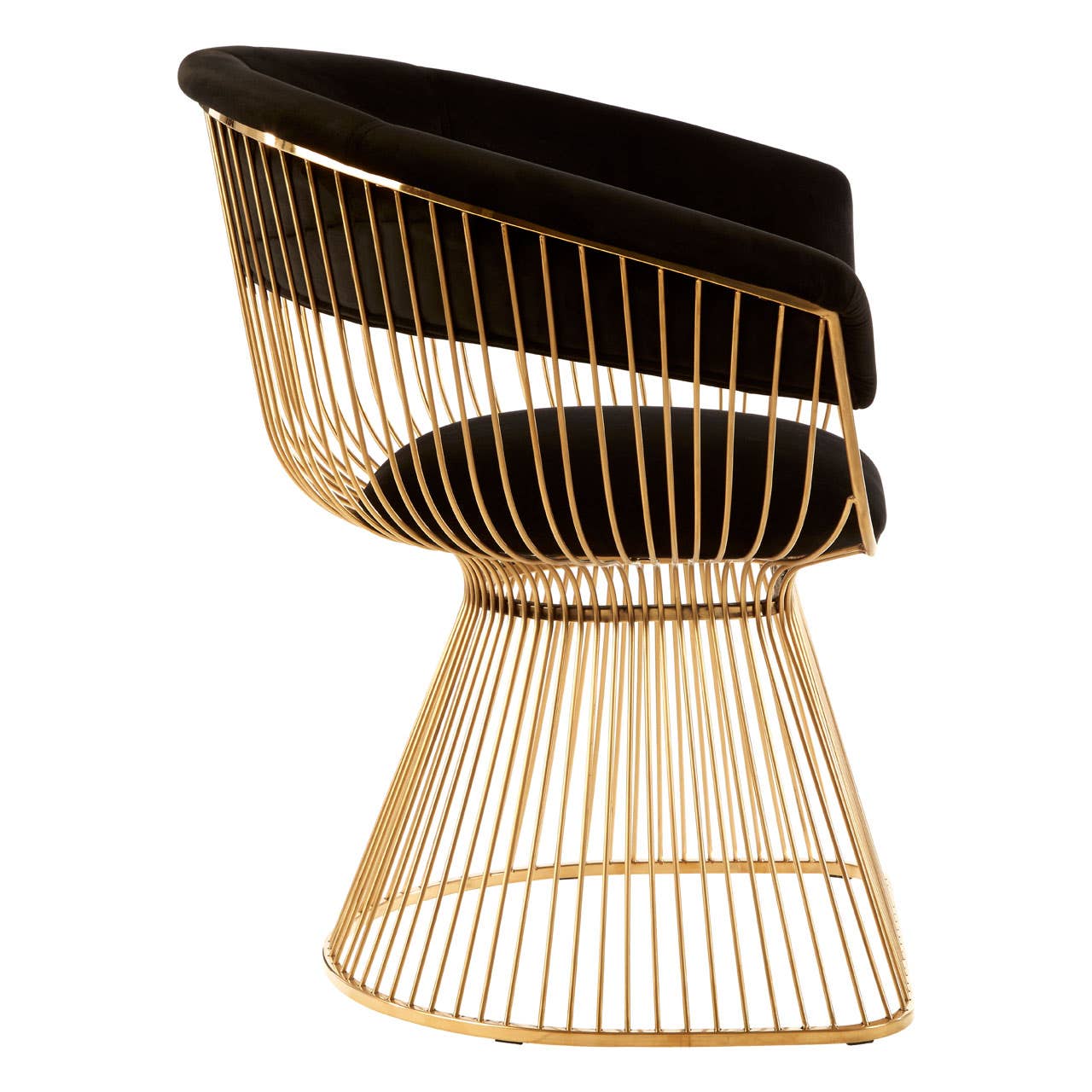 VOGUE BLACK VELVET / GOLD FINISH CHAIR