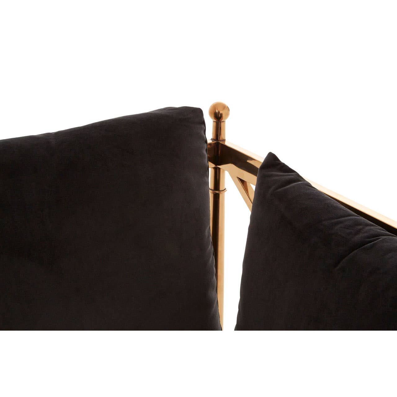 Novo 3 Seat Rose Gold Lattice Arms Sofa