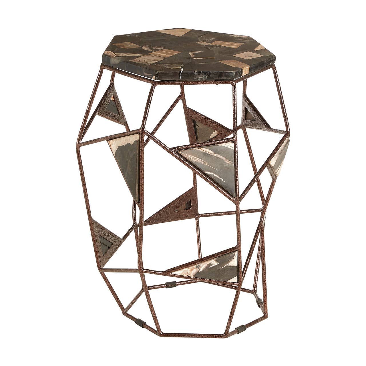 Relic Side Table With Asymmetric Frame