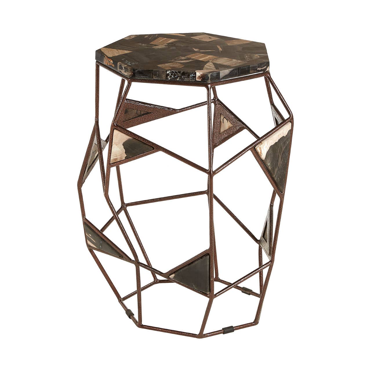 Relic Side Table With Asymmetric Frame