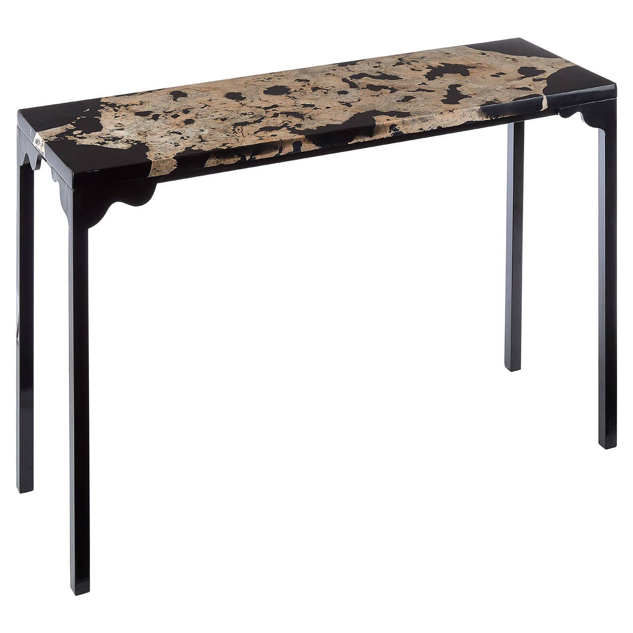 Relic Cheese Stone/black Resin Console Table