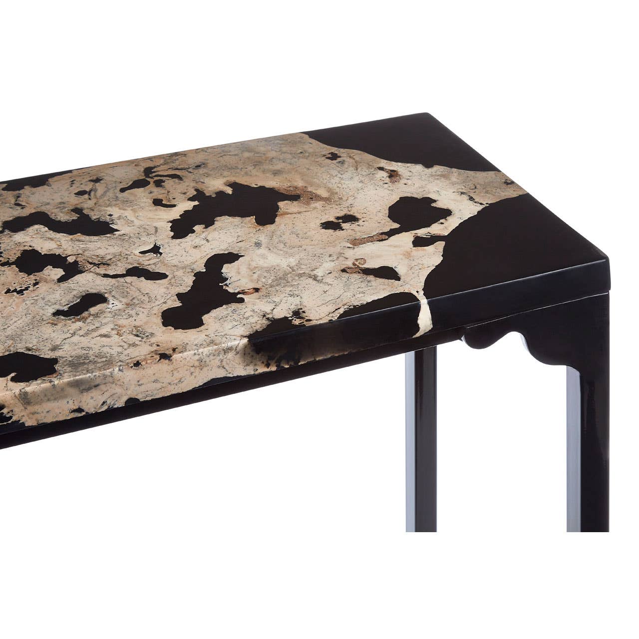 Relic Cheese Stone/black Resin Console Table