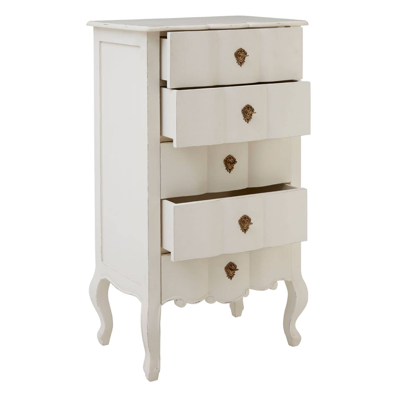 Loire 5 Drawer White Chest