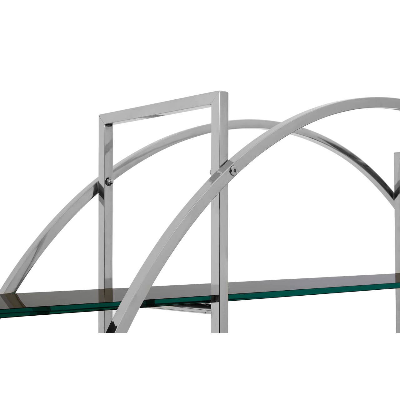 VOGUE 4 BLACK TEMPERED GLASS ROUND SHELF UNIT