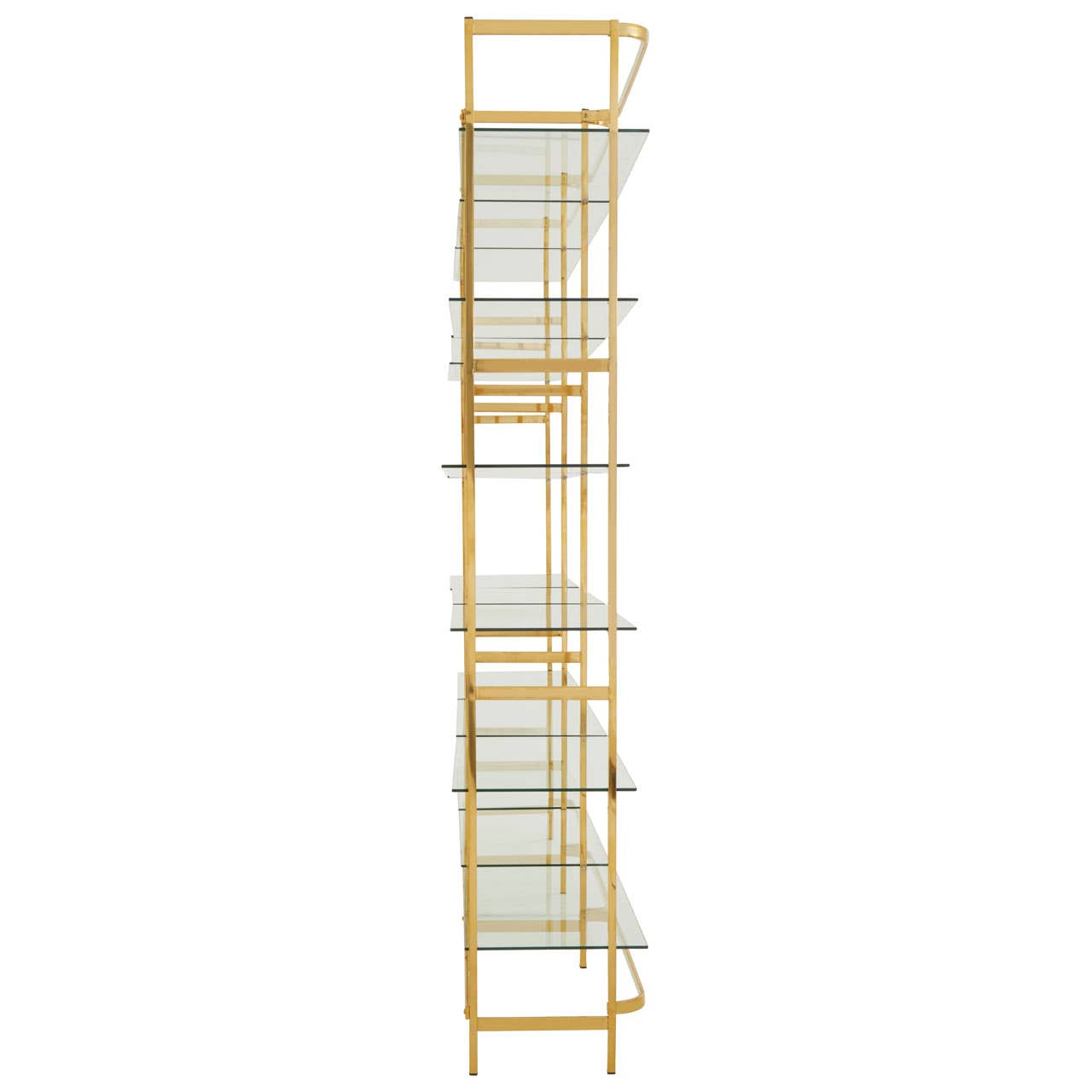 Horizon Bookshelf With Clear Glass Tiers