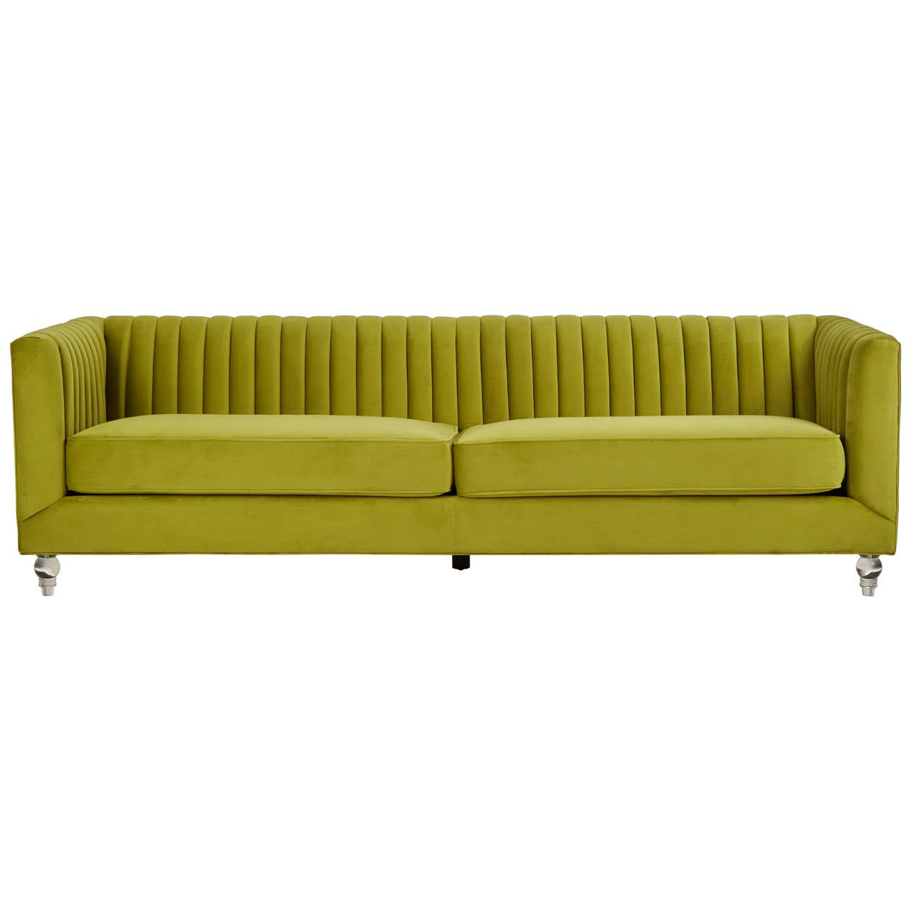 Brasa 3 Seat Green Velvet Sofa