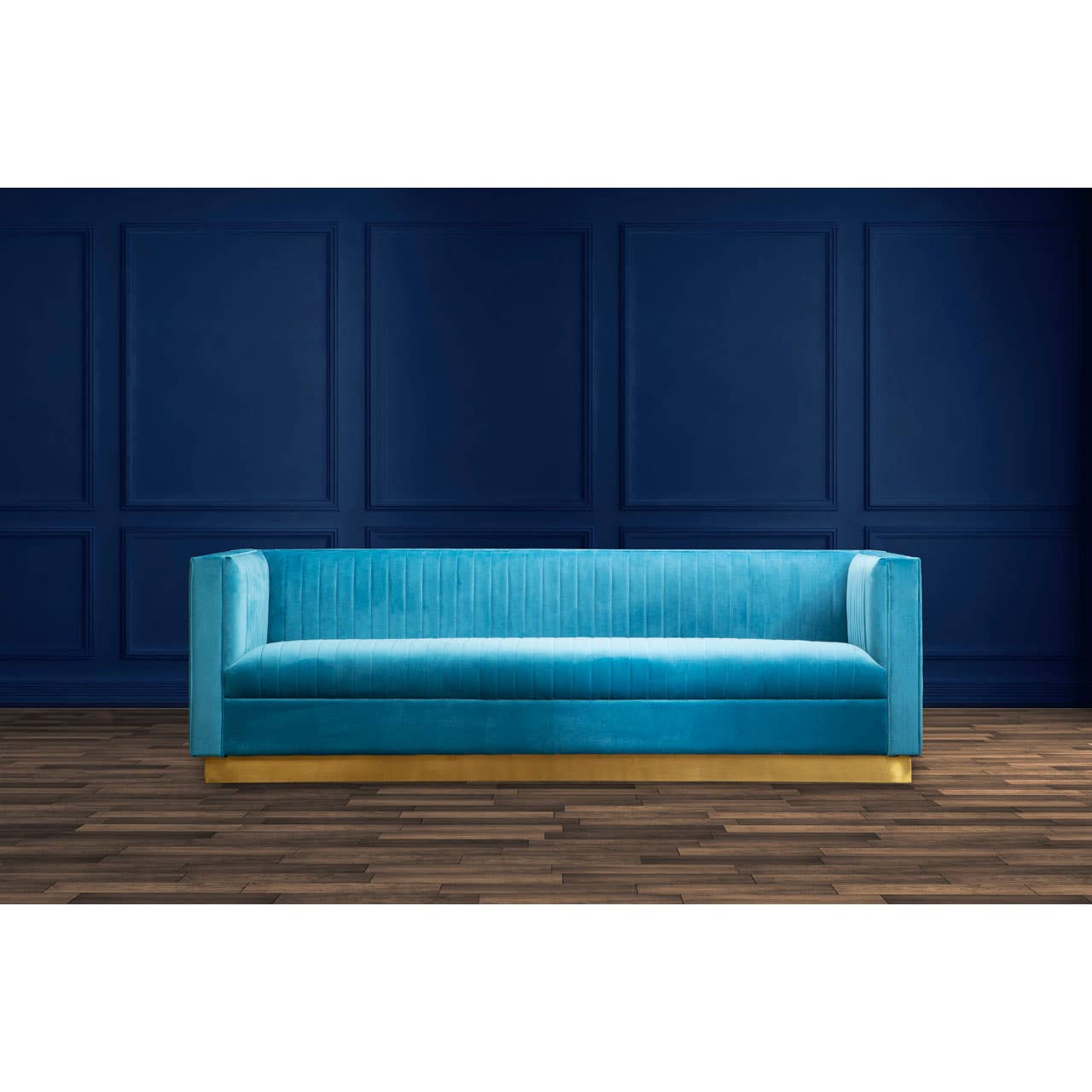 Opal 3 Seat Light Blue Sofa