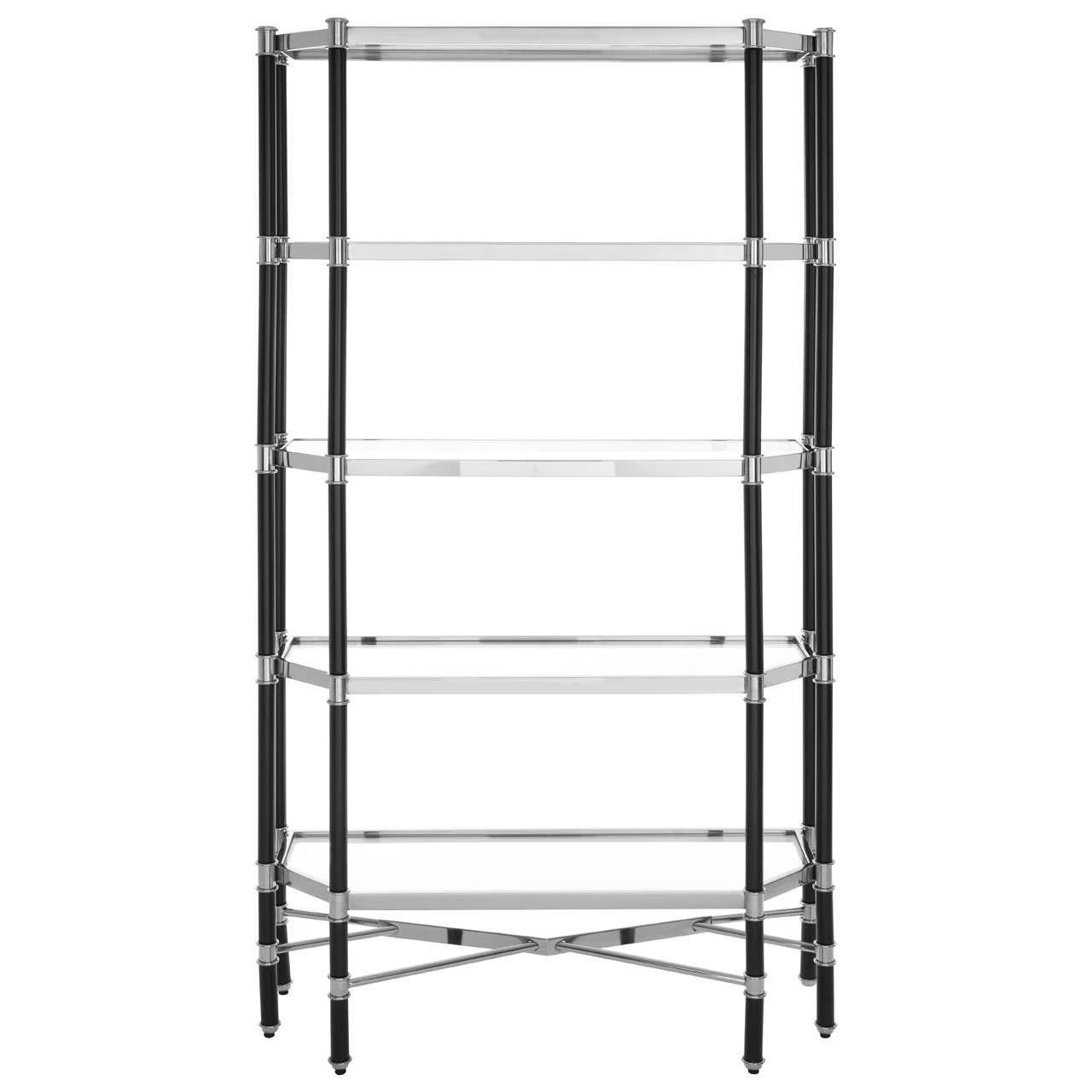 Allessi 5 Shelf Unit With Silver Chrome Detail