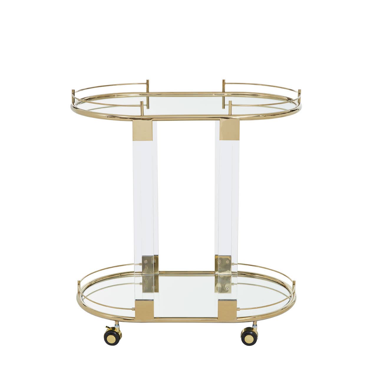 Oria Bar Trolley With Warm Metallic Frame