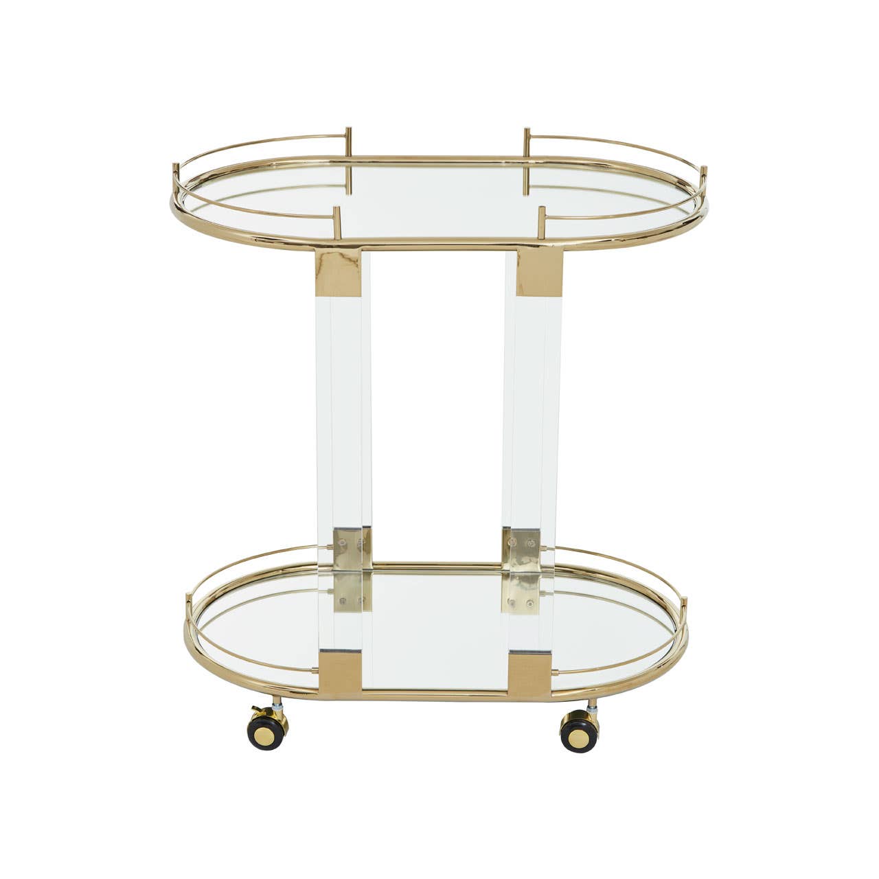 Oria Bar Trolley With Warm Metallic Frame