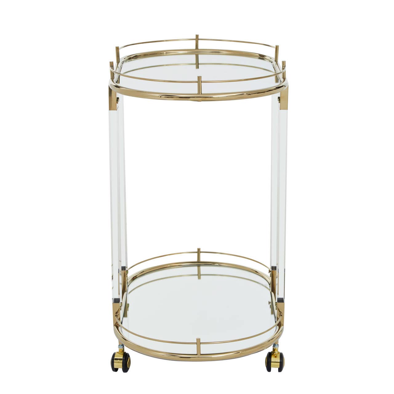 Oria Bar Trolley With Warm Metallic Frame