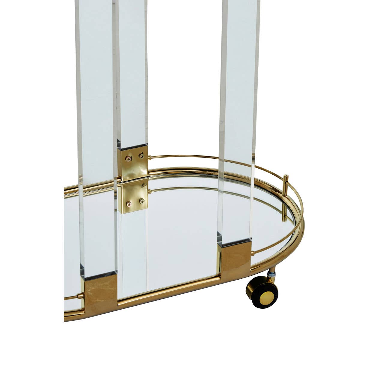 Oria Bar Trolley With Warm Metallic Frame
