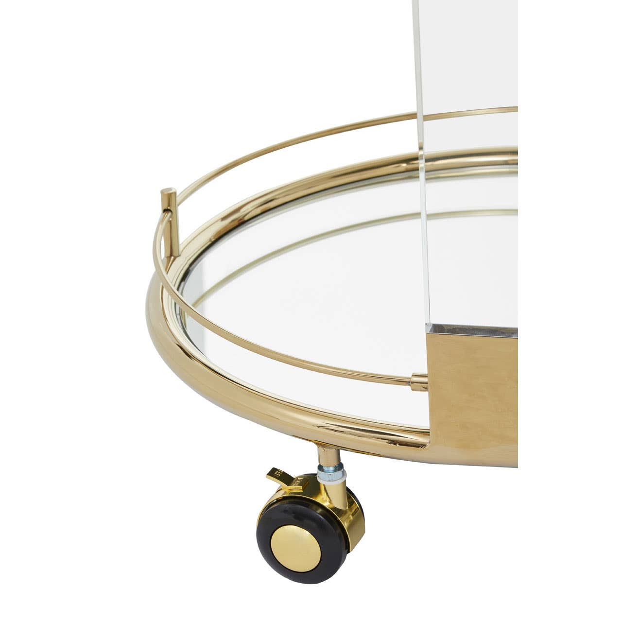 Oria Bar Trolley With Warm Metallic Frame