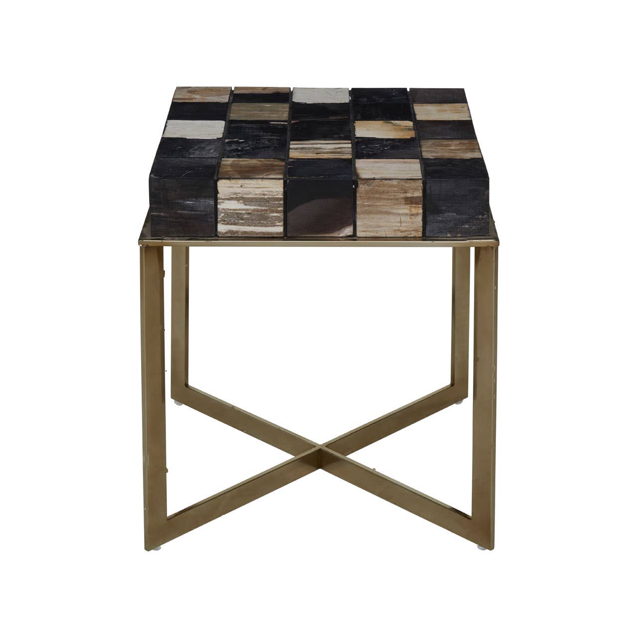 Relic Side Table With Brass Finish