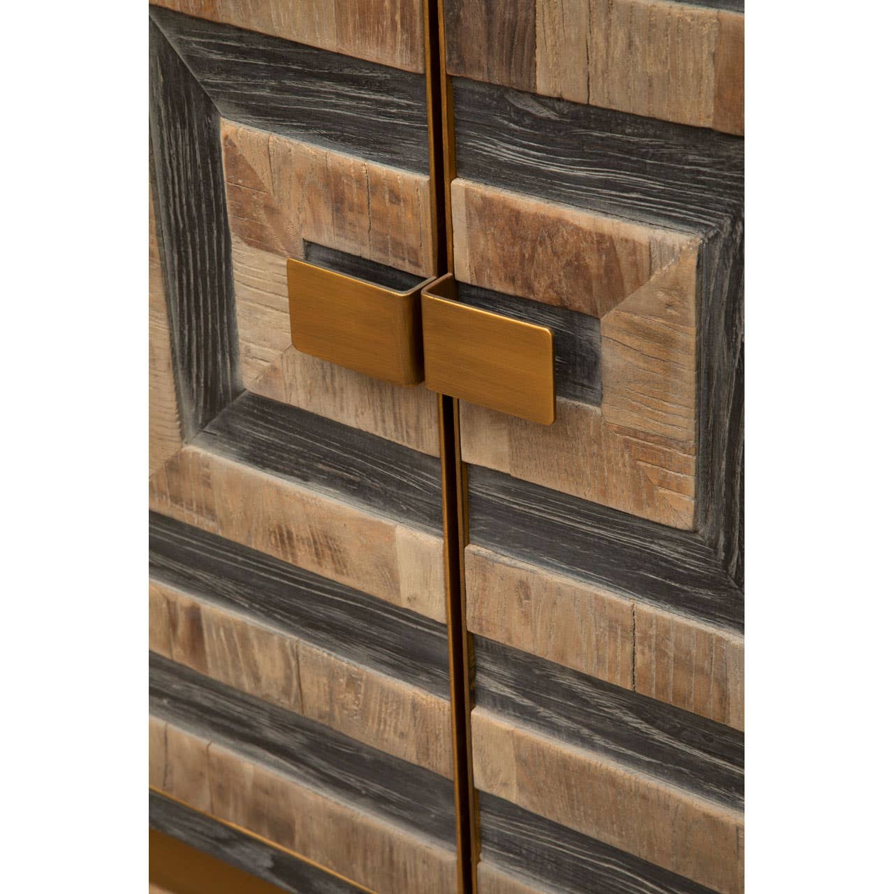 Roselle Antique Brass Finish Sideboard