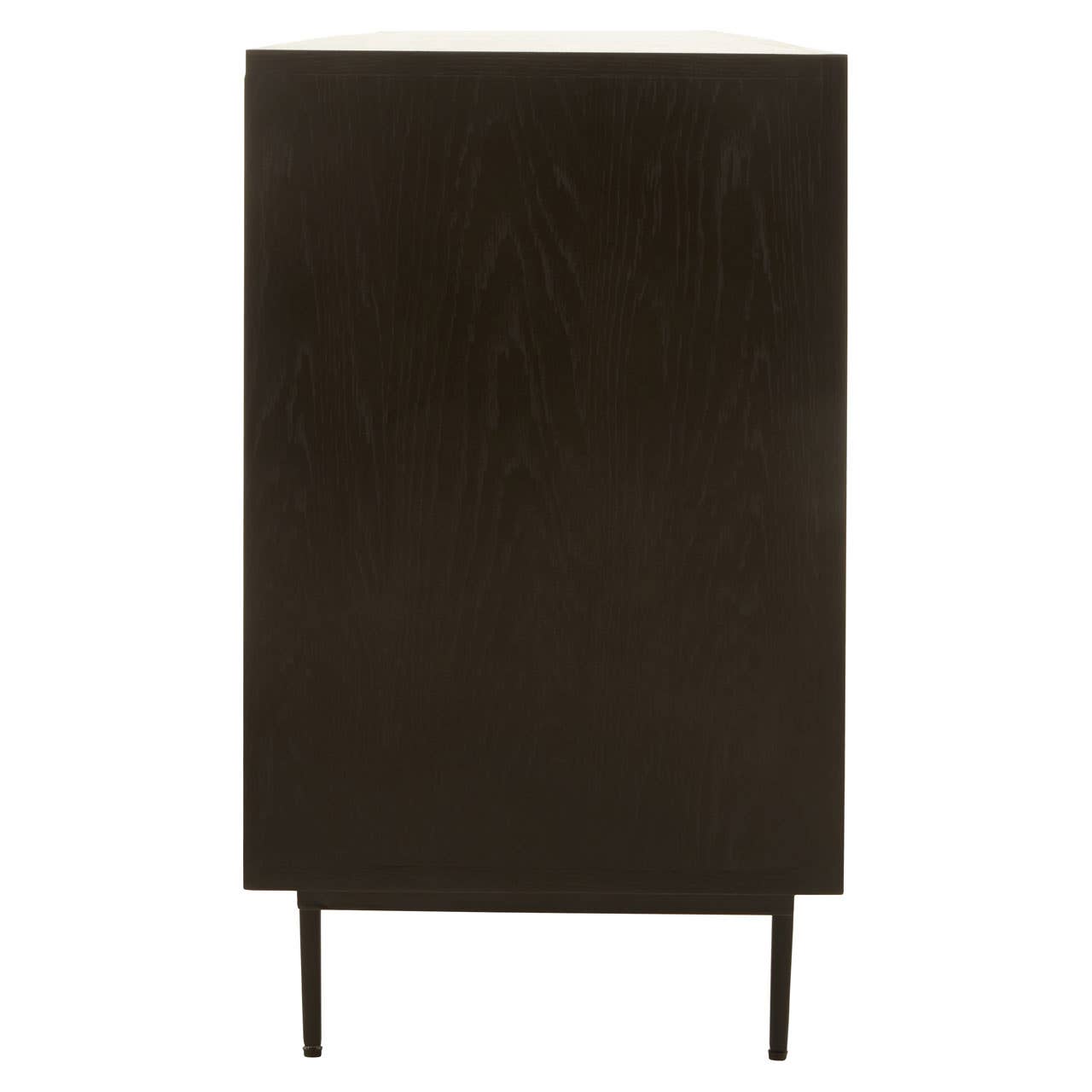 Jakara Black Wood Sideboard With Metal Legs