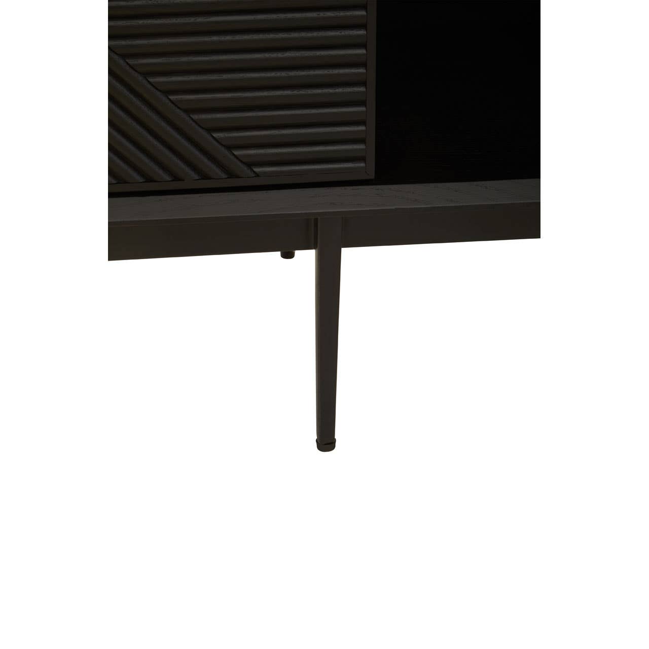 Jakara Black Wood Sideboard With Metal Legs