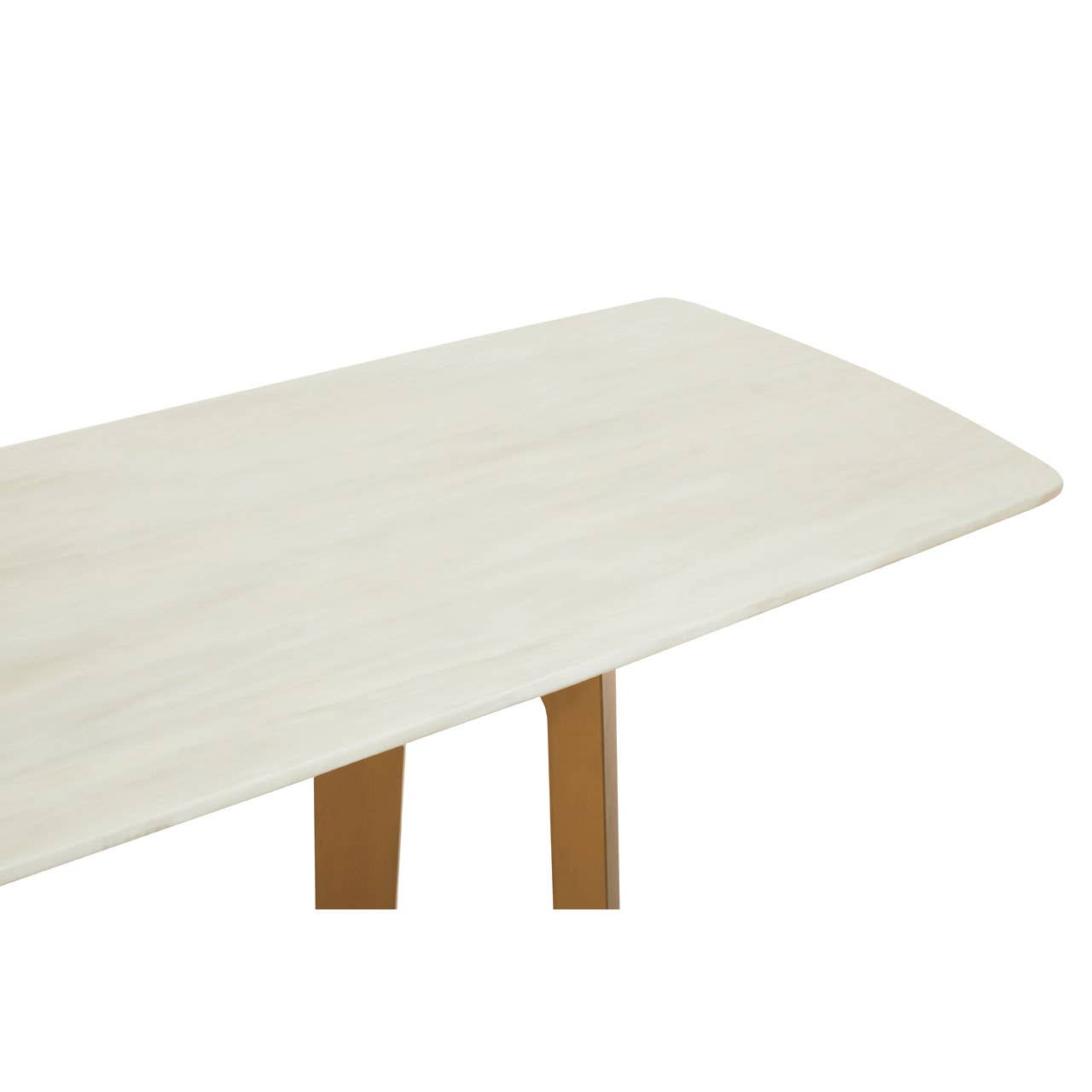 Moda White Marble Console Table With Brushed Gold Base