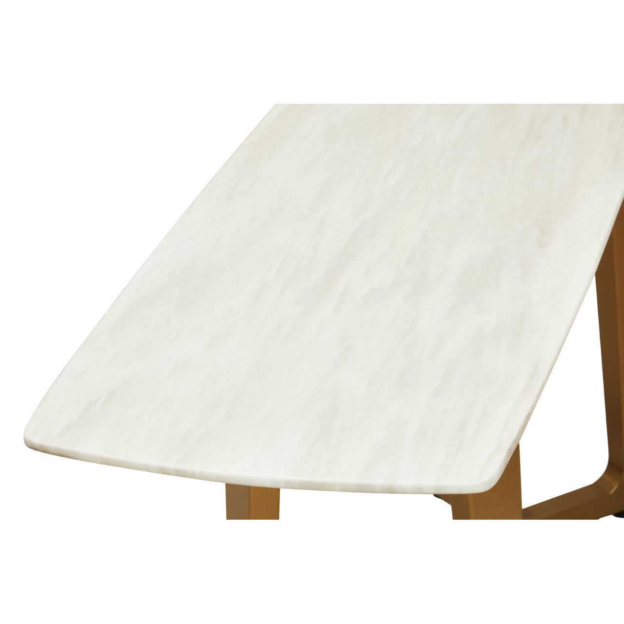 Moda White Marble Console Table With Brushed Gold Base