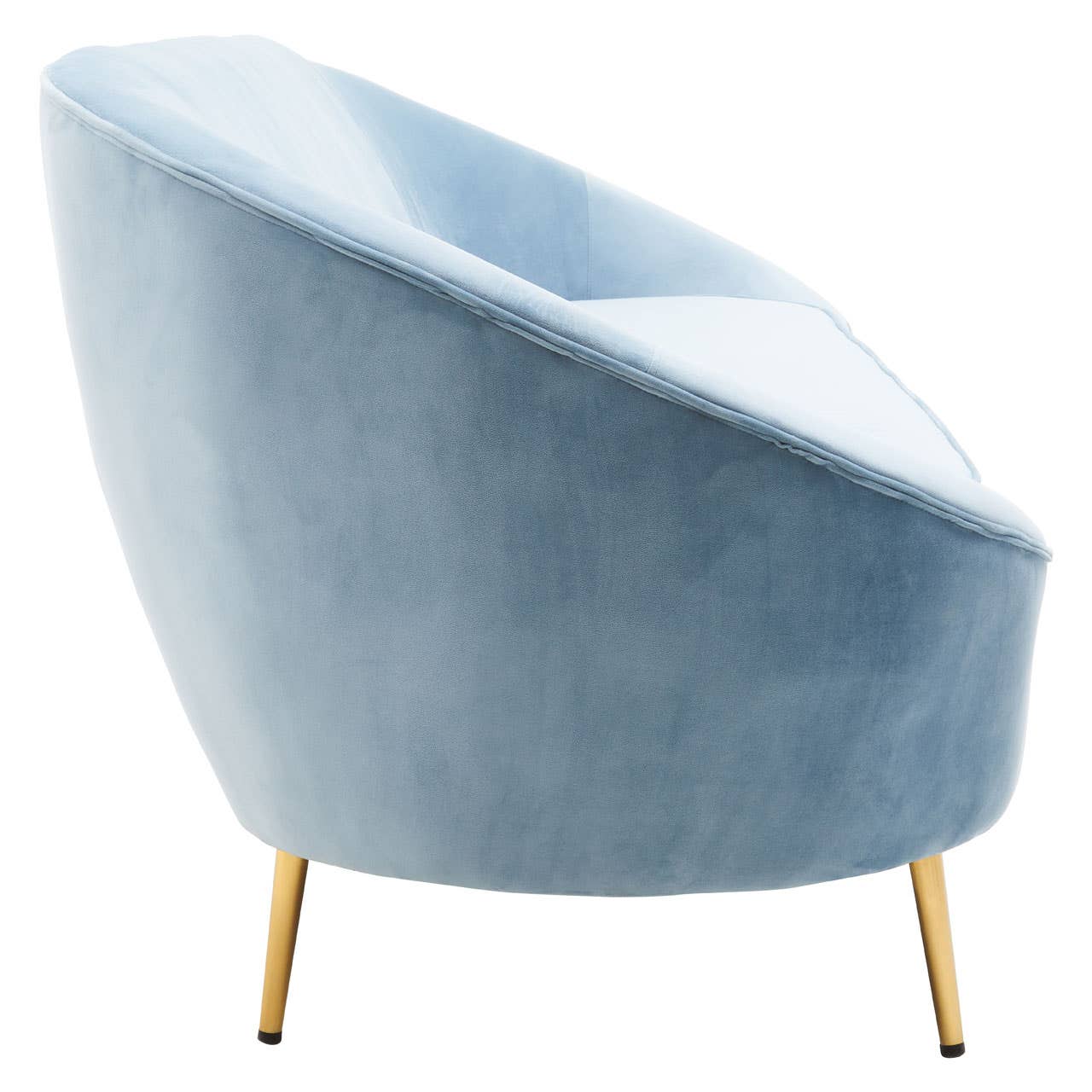 YASMEEN 3 SEAT AQUA BLUE VELVET SOFA