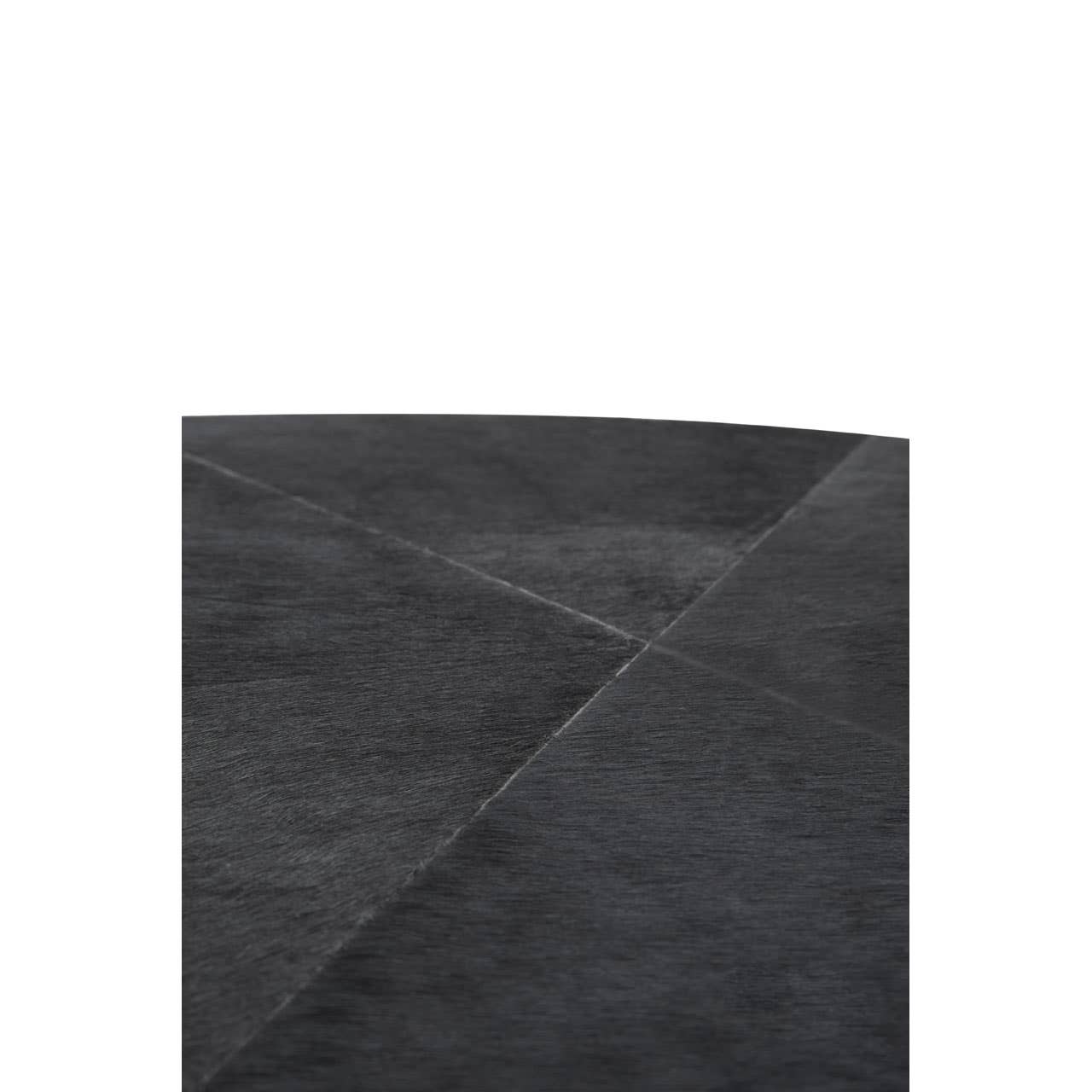 Kensington Townhouse Hair On Hide Black And Gold Round Coffee Table