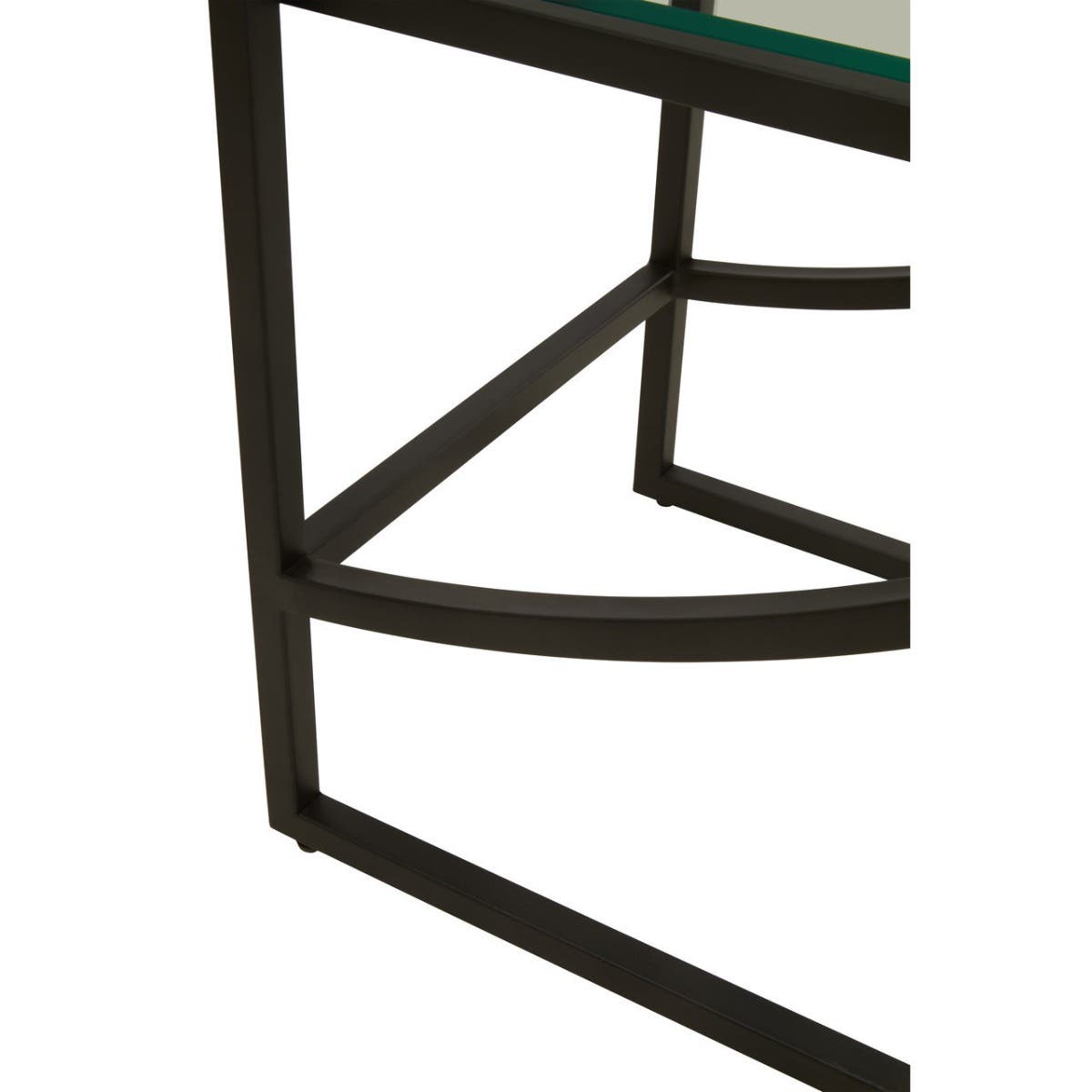 VOGUE RIGHT HALF MOON BLACK SHELF UNIT