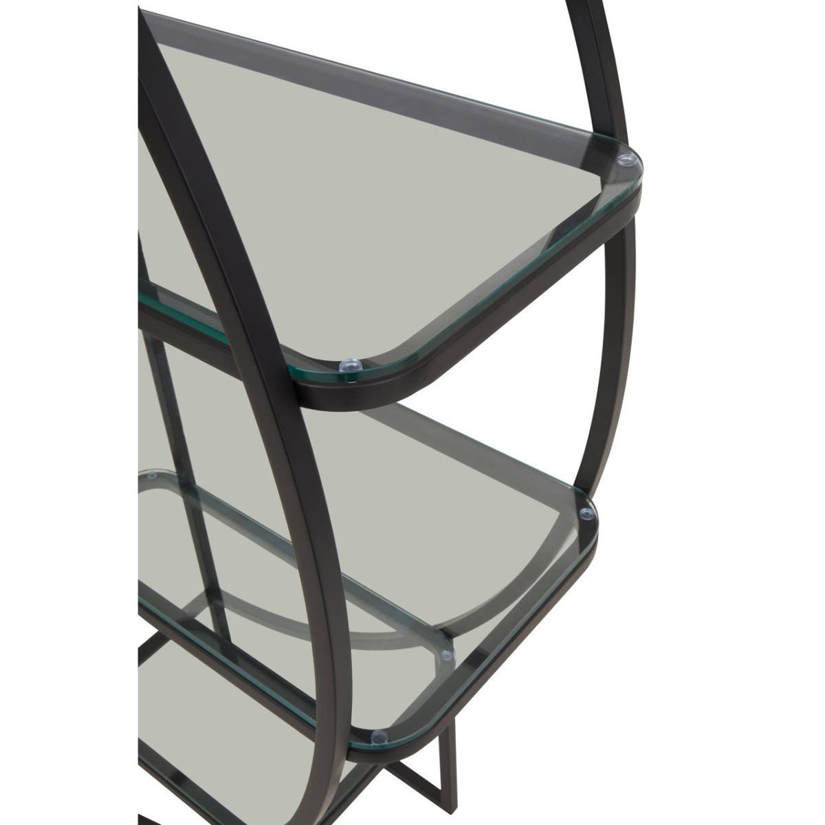 VOGUE RIGHT HALF MOON BLACK SHELF UNIT