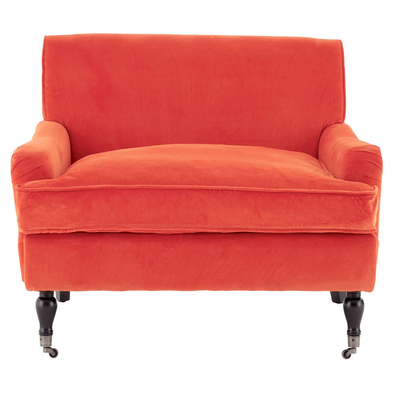 Large Plush Orange Armchair