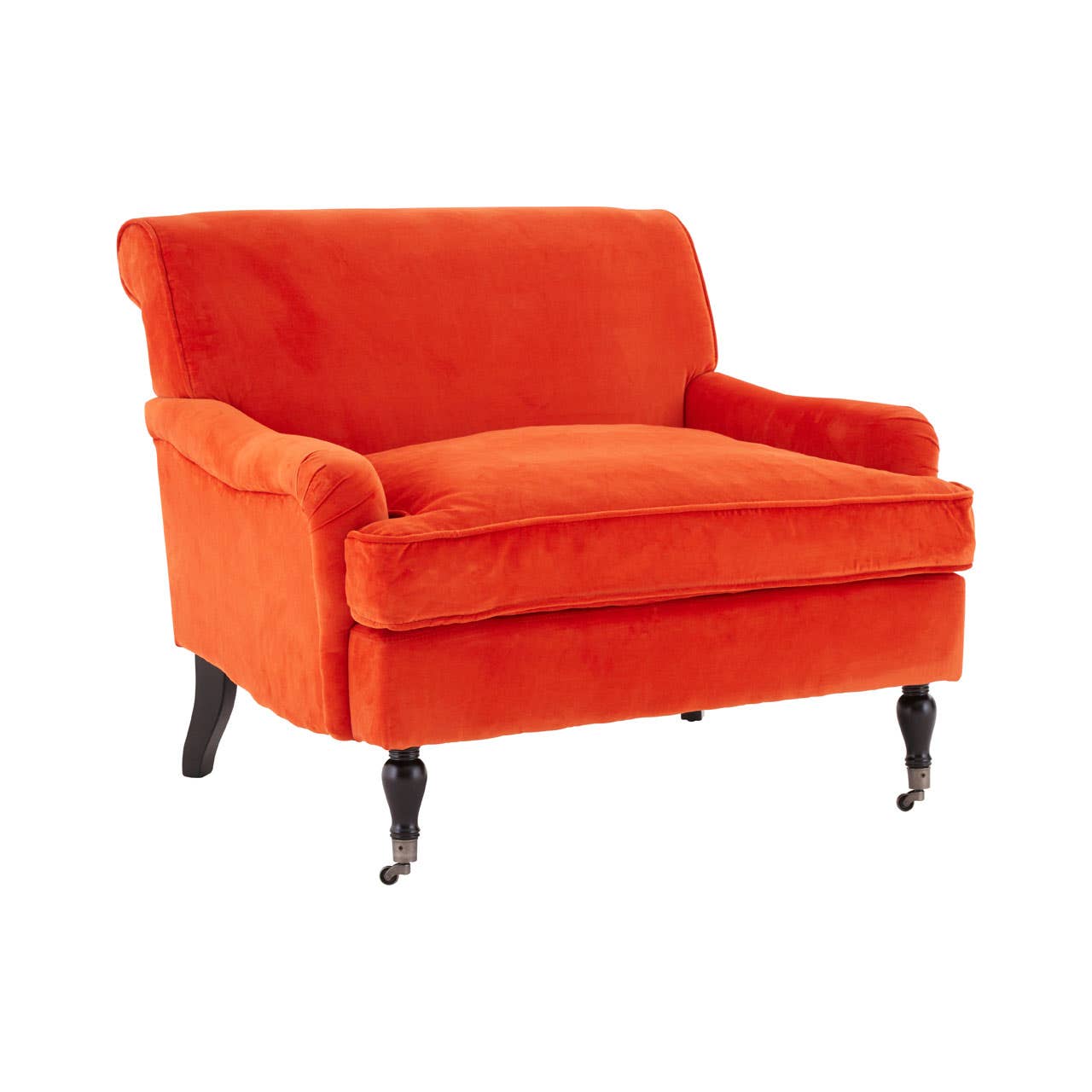 Large Plush Orange Armchair