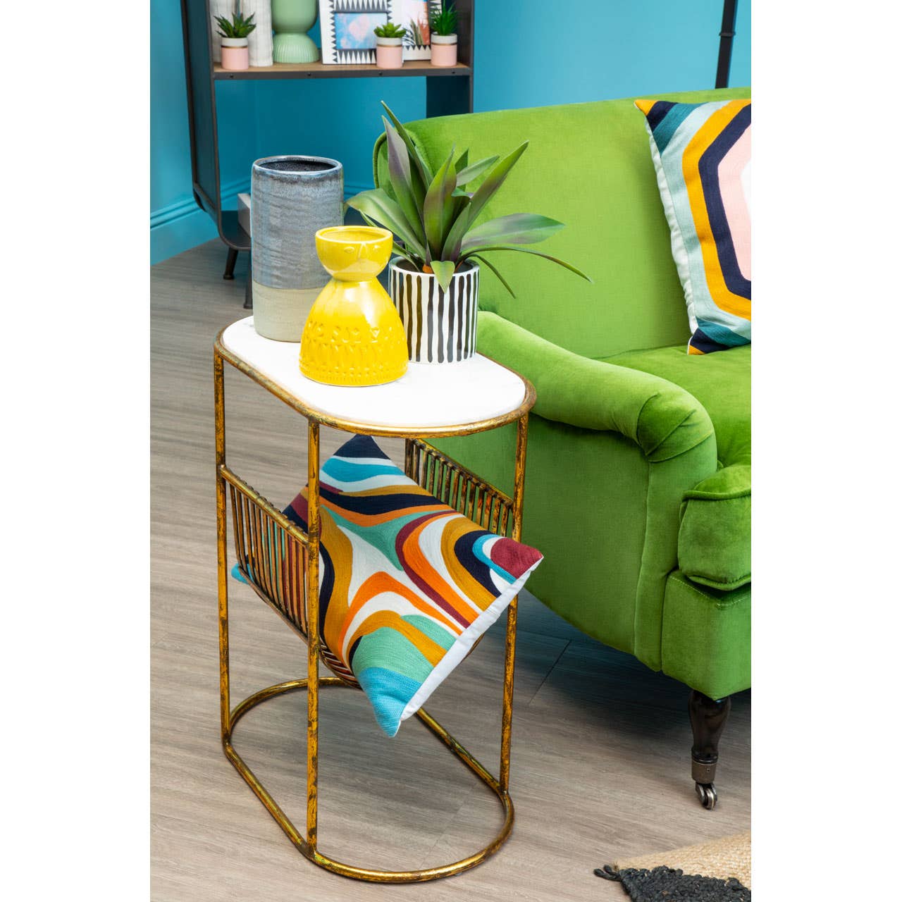 Green Velvet Large Plush Armchair