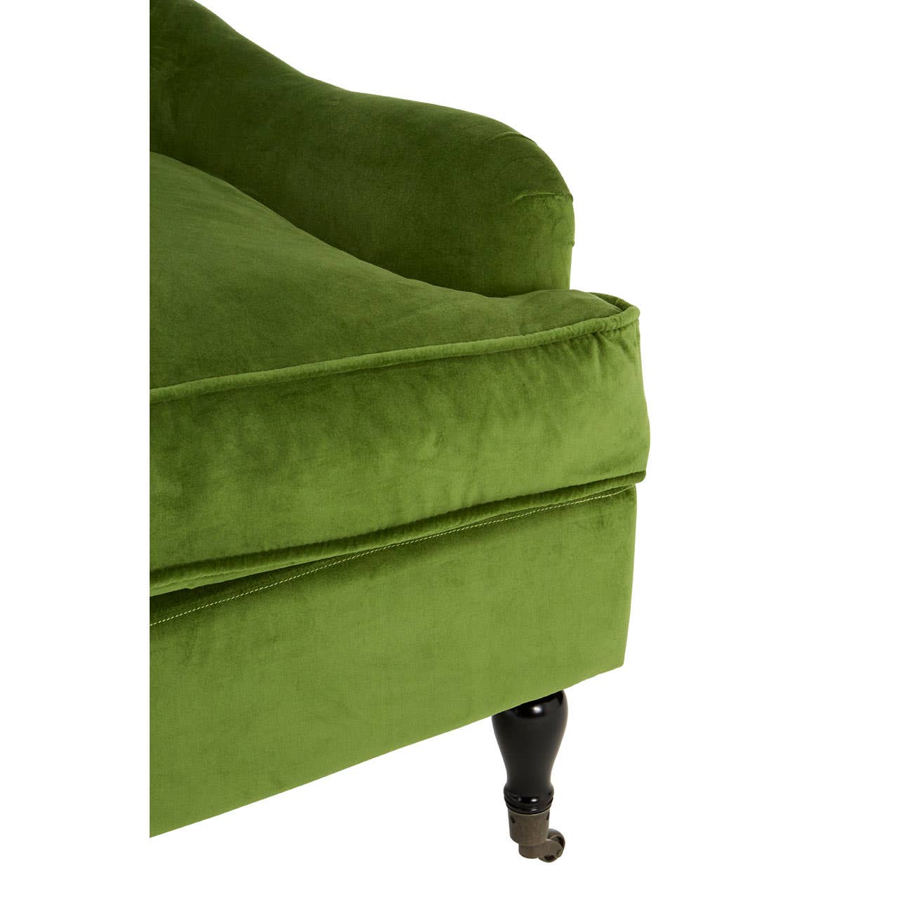 Green Velvet Large Plush Armchair