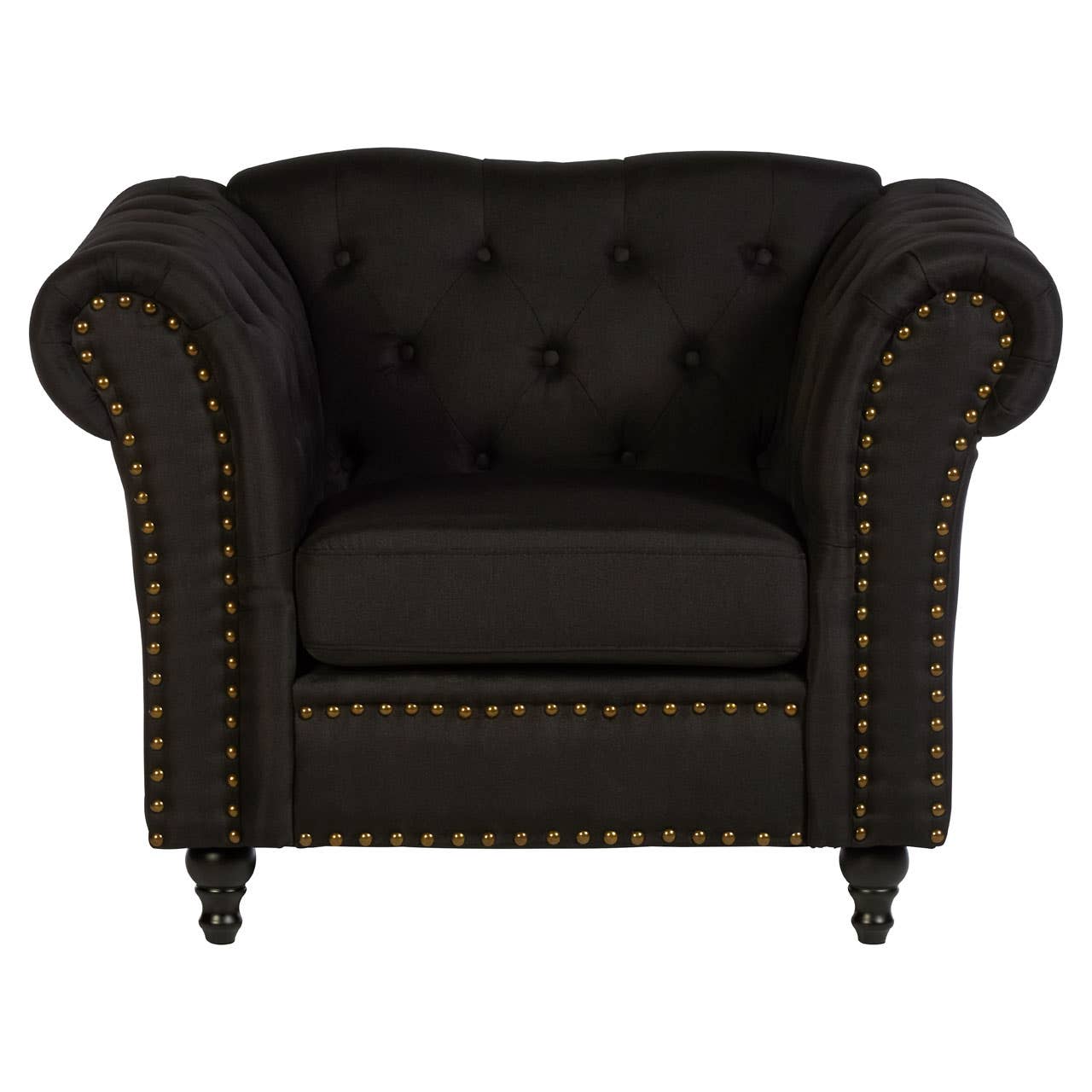 Fable Black Chesterfield Chair