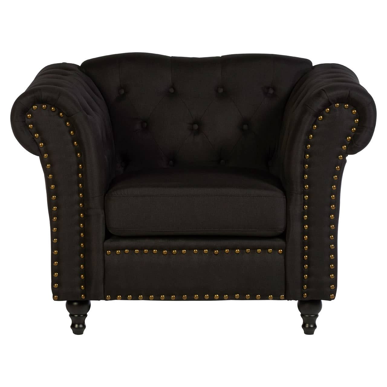 Fable Black Chesterfield Chair