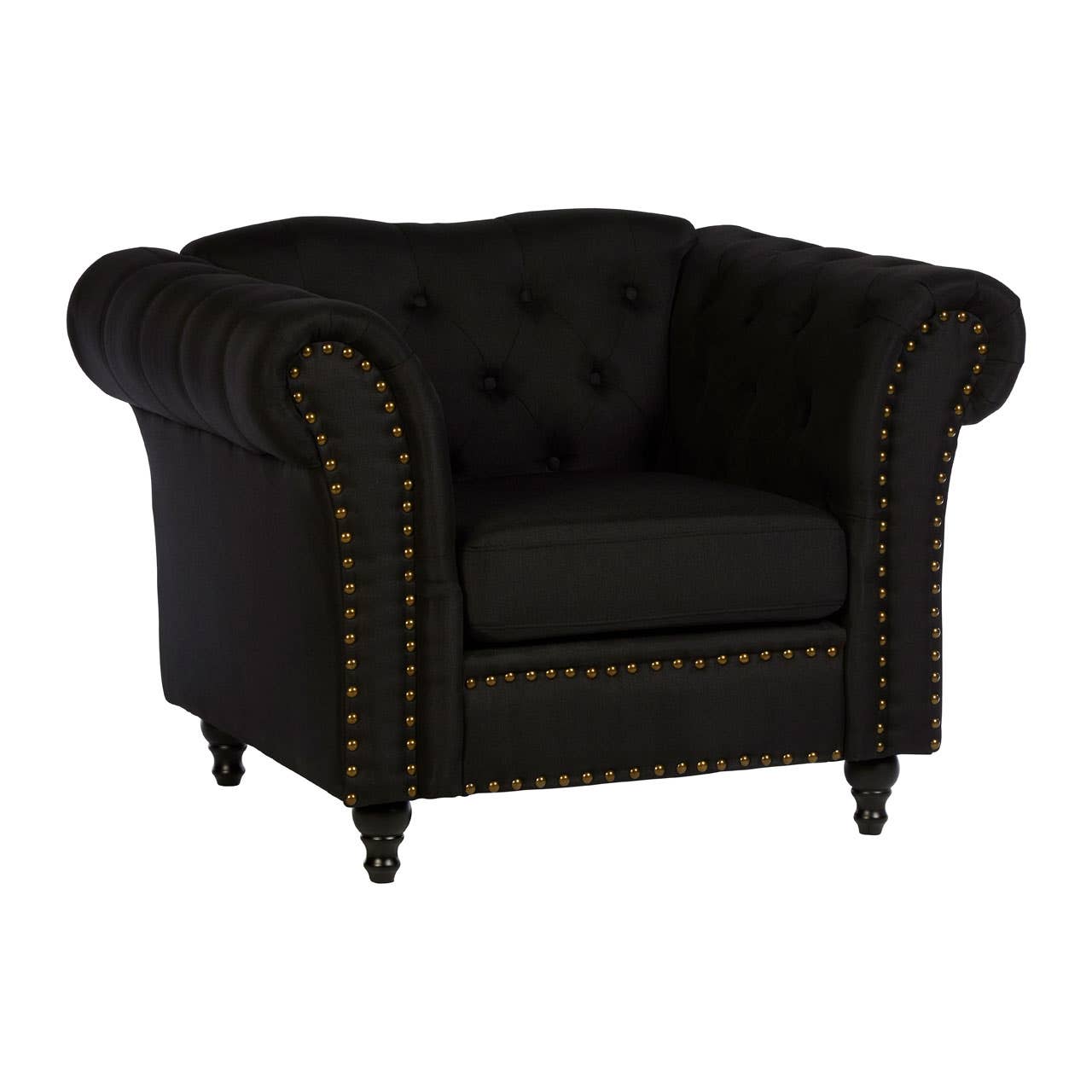Fable Black Chesterfield Chair