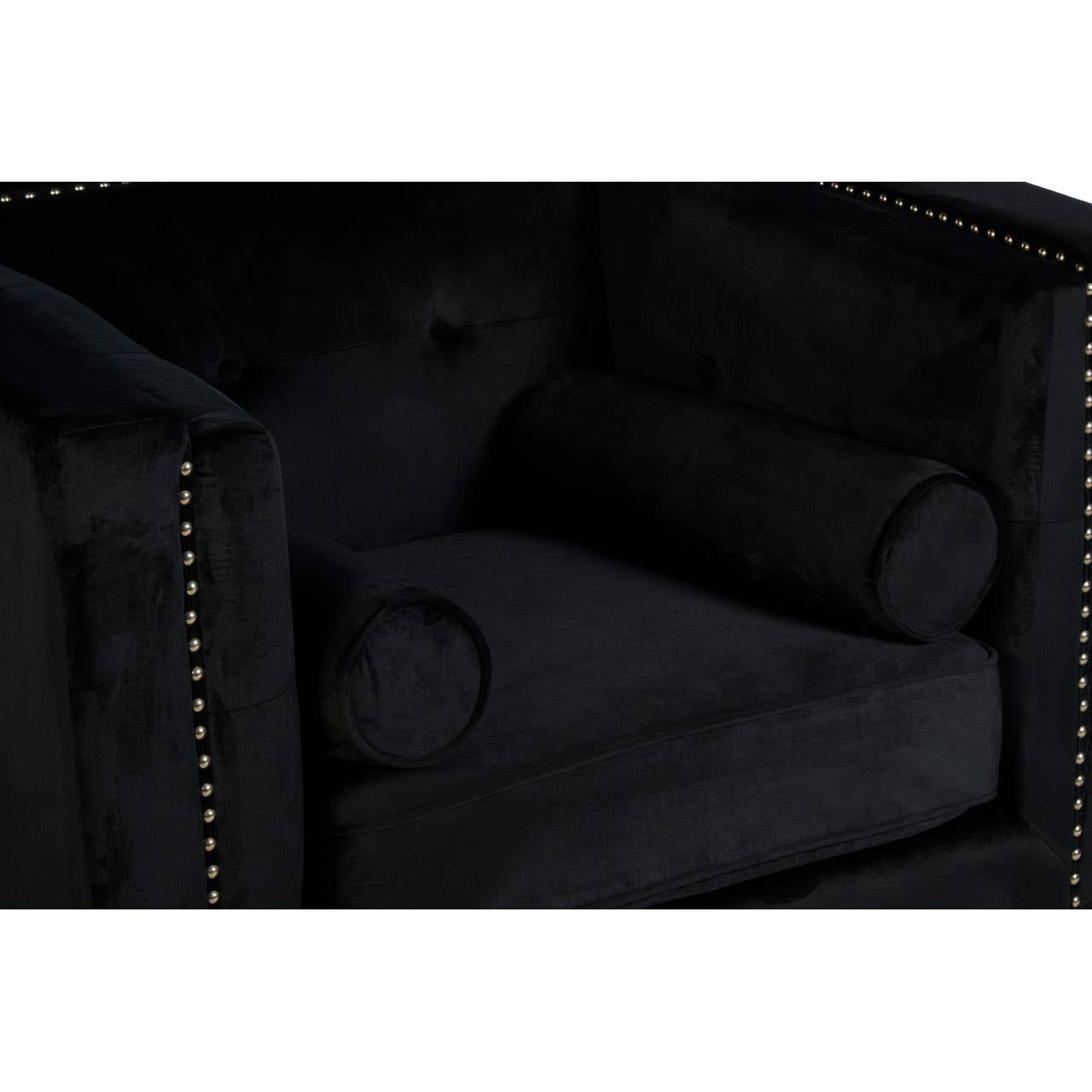 Felisa Black Velvet Chair