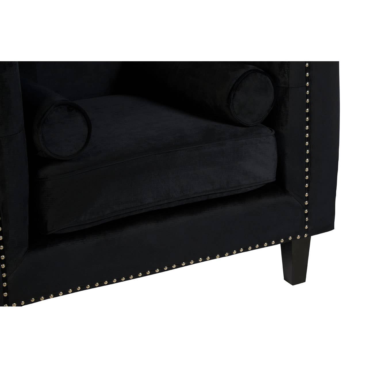 Felisa Black Velvet Chair