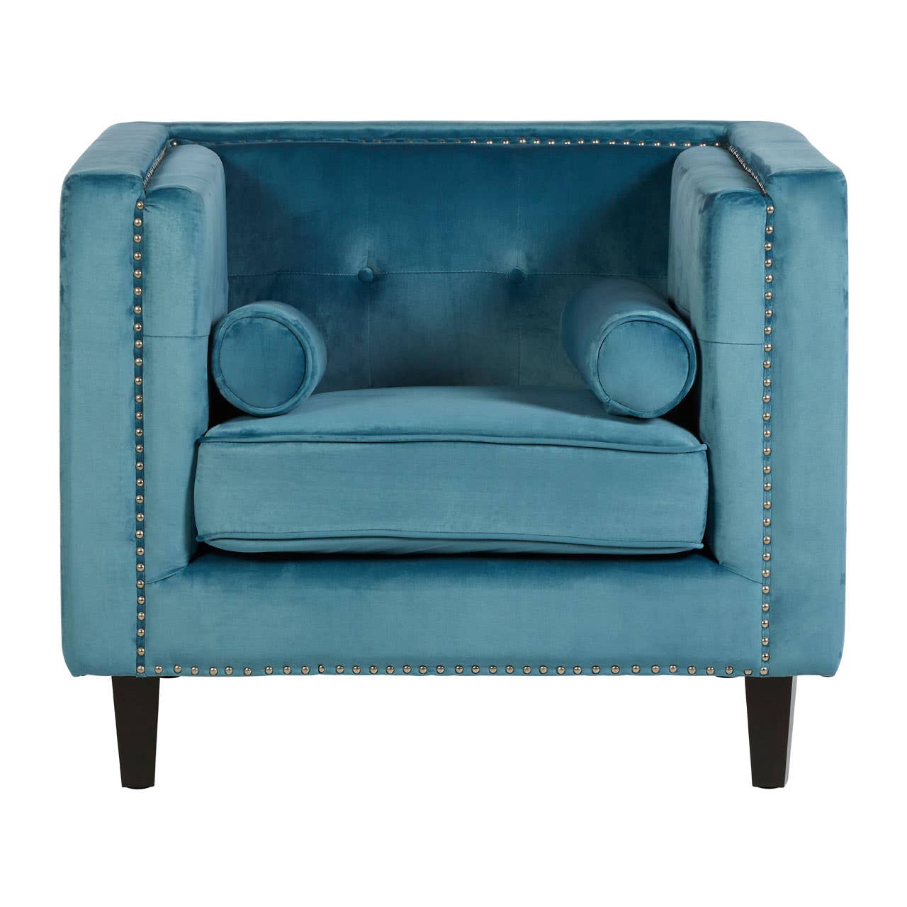 Felisa Blue Velvet Chair